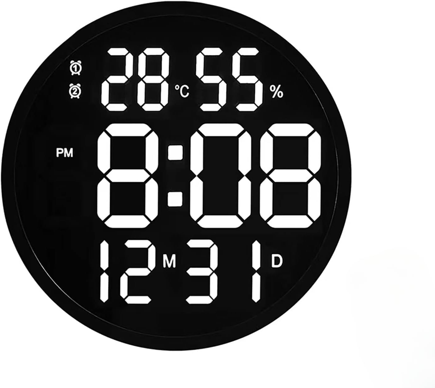 最終価格✨壁掛け時計 温度計湿度計 自動感応夜光 ルミナスデジタル Amazon.co.jp: LED壁掛け時計 温度計湿度計 自動感応夜光