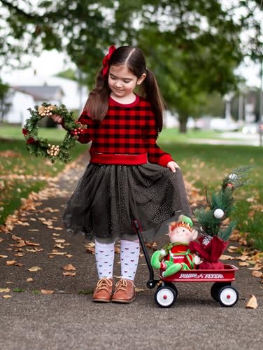 Image of Arshiner Toddler Girl Clothes Long Sleeve Pullover Sweatshirt and Tutu Skirt 2 Piece Outfits Kids Clothing Set Party Dress