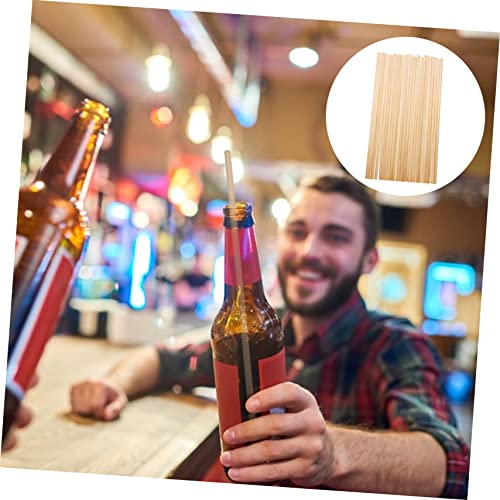 Pitillos Desechables de Paja de Trigo 100 PCS Khaki miniatura 5