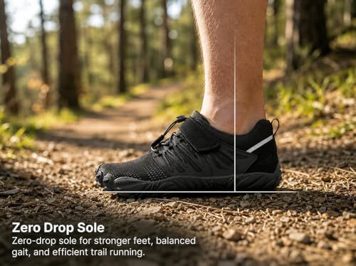 Image of WHITIN Men's Minimalist Trail Runner | Wide Toe Barefoot Box Inspired