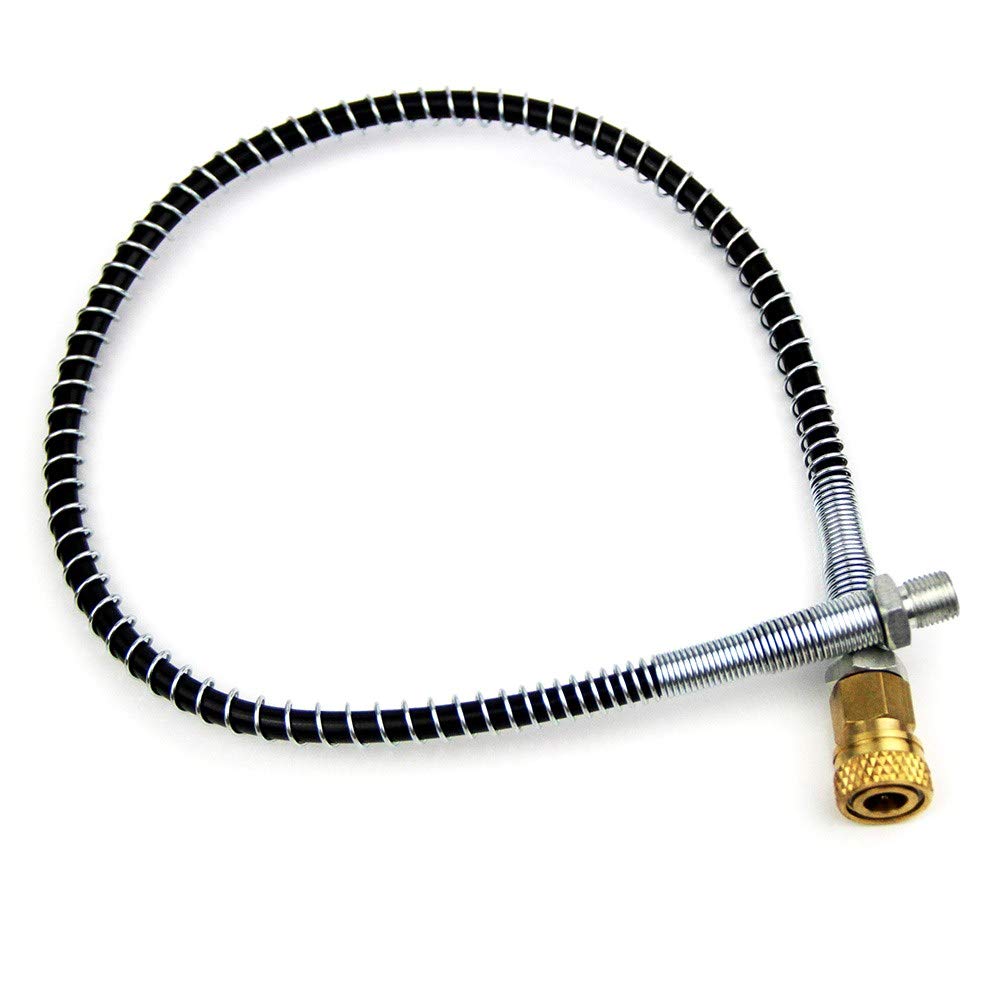 UP100 M10x1 Thread Long High Pressure Nylon Hose for PCP Air Pump Accessories Pneumatics of Car Bicycle Motorcycle Bike Tyre Wheel Spare Parts (50cm Hose+1 Connector)