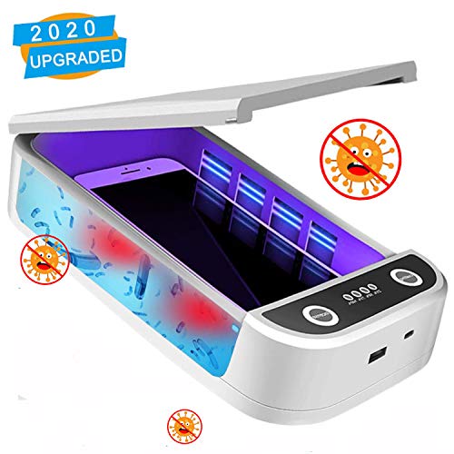 Preisvergleich Produktbild Ecomono UV-Sterilisatoren für Handy, Handy Desinfektion, Smartphone Sanitizer, Smartphone Desinfektionsmittel mit Aromatherapie Funktion, Tragbare Ultraviolett Desinfektionsbox für iPhone&Android