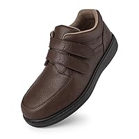 TIESTRA Men's Leather Boots low-top Boots Classic Formal Boots for Men With Footbed Padding And Breathable Lining Brown 45EU/11UK