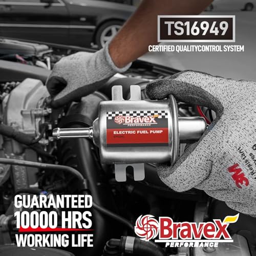 Bravex Universal 12V Low Pressure 2.5-4 PSI Gas Diesel Inline Electric Fuel Pump HEP-02A (2.5-4 PSI) - Thumbnail 3