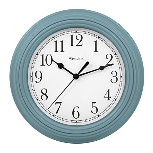Westclox Quartz Movement Round Wall Clock, Contemporary Analog Design, Battery Powered for Indoor