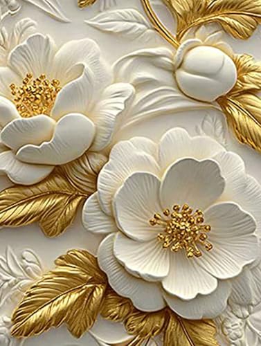 Diamond Painting Adulte Anti-Stress Grand Format 70x95cm Kit Broderie Diamant Fleur YJ-30