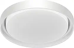 Plafon Siena Red D41Cm 30W 3000K/4000K/6000K Branco+Branco (Ref:1572)