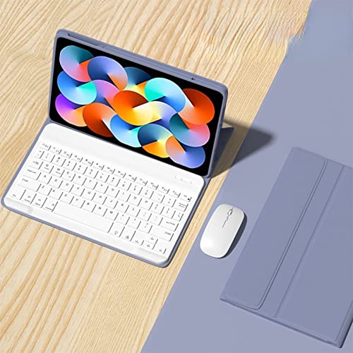 Redmi Pad 10.6C`P[XHonfomy tbvX^hL[{[hP[X for Bluetooth L[{[h X}[ggbNpbh E CX (xiaomi5/xiaomi5 Pro,purple+white keybroa