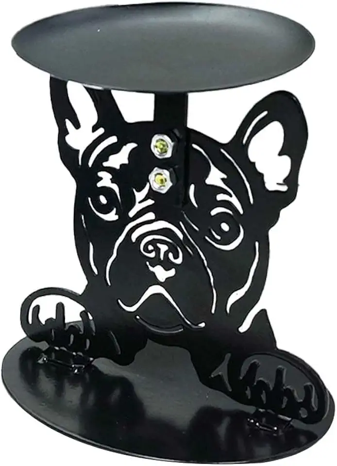 Candle Holder with Dog Silhouette