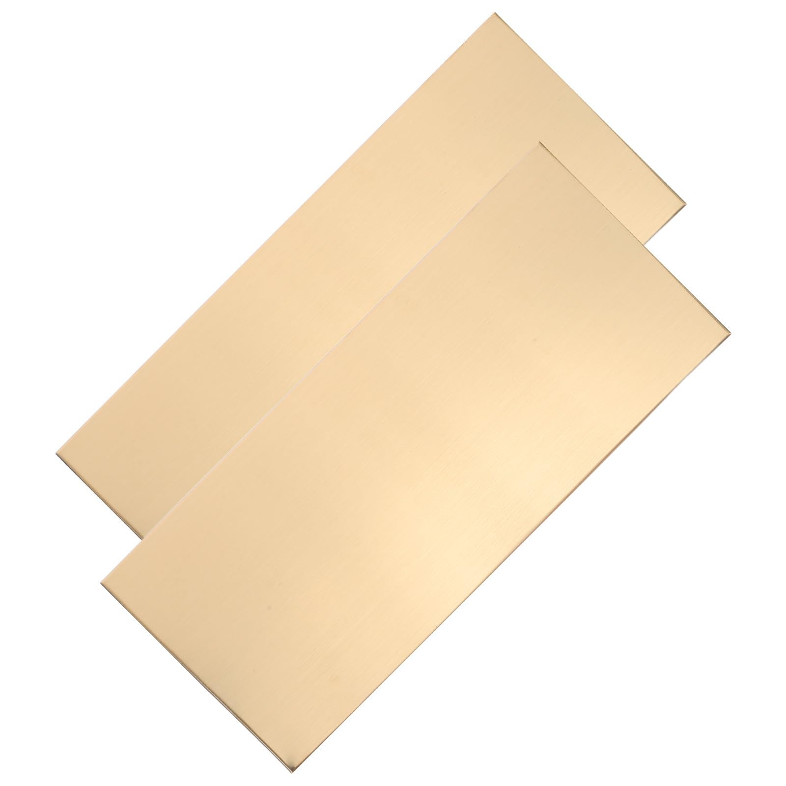 Placas Adhesivas Metálicas para Puertas 25X11 CM Acero Inoxidable Cepillado Dorado 2 Unidades Placas para Grabar Letreros Autoadhesivos para Oficina Hotel Escuela y Hospital
