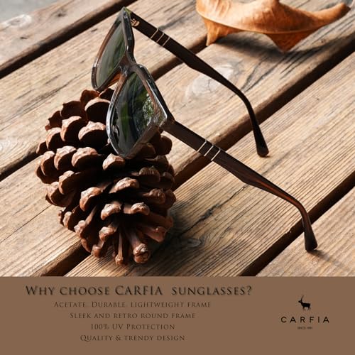 CARFIA Square Sunglasses for Men Polarized Lightweight Retro Classic 100% UV Protection Driving Glasses3