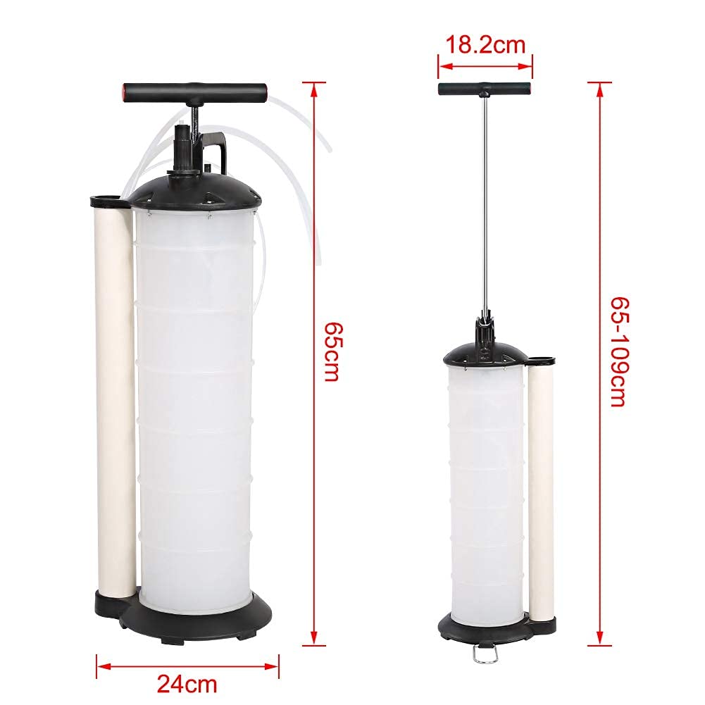Ejoyous Bomba Manual de Extracción de Aceite, 7L Aceite Líquido Extractor Bomba de Transferencia Vacío Bomba de Mano Bomba de Extracción de Líquidos con Manguera para Coche Motocicleta Motor de Barco