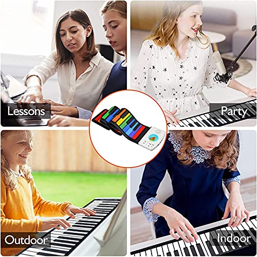 ATRNA Roll Up Piano, Hand Roll Piano Silicone 49 Touches Roll Up Piano Claviers Hand Roll Piano for Educational Gifts, Festival Gifts - Les Beatles, Paul McCartney, John Lennon, RIngo Starr, George Harrison ATRNA Roll Up Piano, Hand Roll Piano Silicone 49 Touches Roll Up Piano Claviers Hand Roll Piano for Educational Gifts, Festival Gifts – Image 7