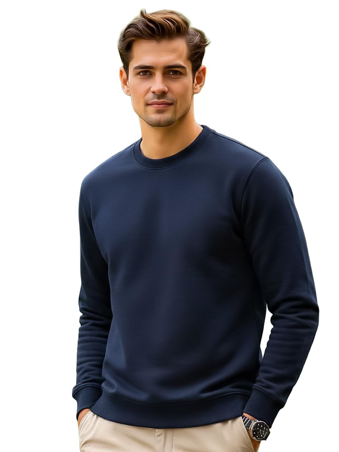 Men's Cotton Round Neck Full Sleeve Sweatshirt