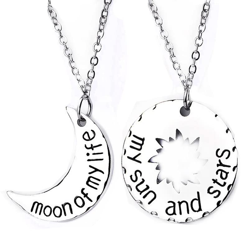 rvm jewels Game Of Thrones Inspired My Sun And Stars Moon Of My Life Couple Pendant Necklace Set for Men & Women-picture-13