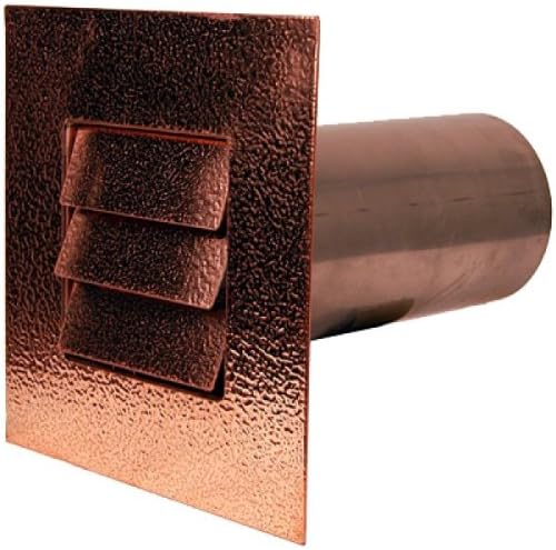 10" Hammered Copper Flush Mount Louvered Dryer/Exhaust Vent