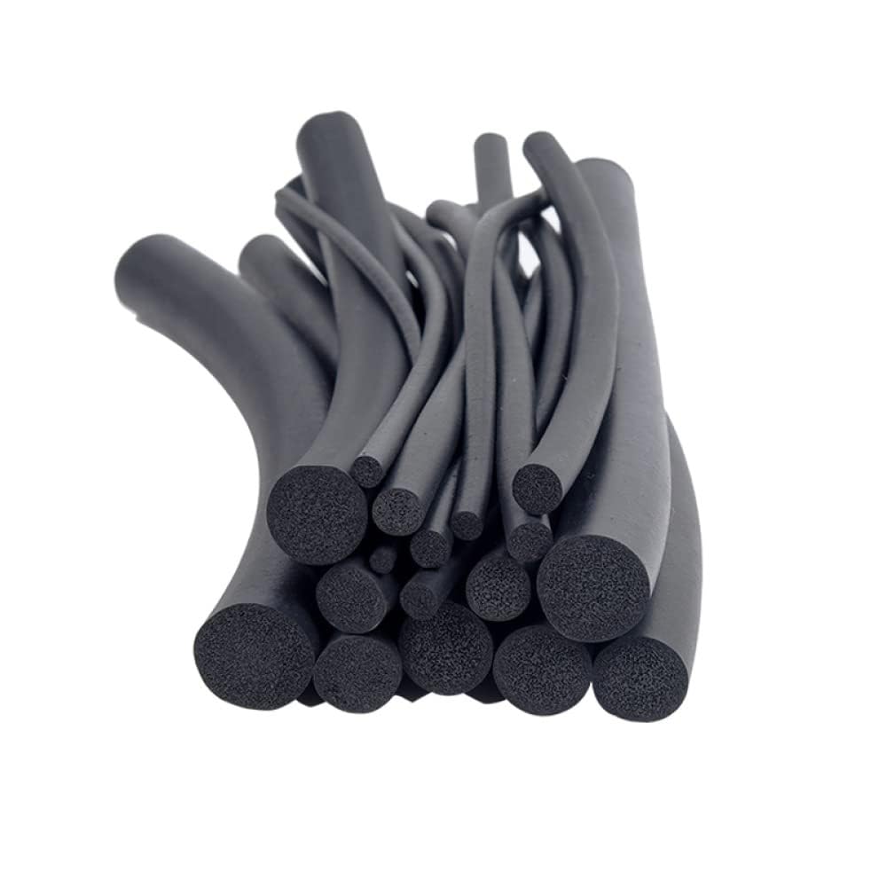 Striscia sigillante in schiuma di silicone da 5 metri - Striscia in spugna nera morbida e resistente, diametro rotondo 2-20 mm 1 pcs(Diameter 7mm)