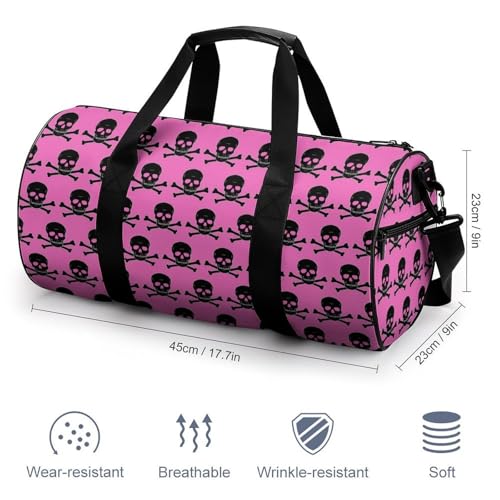Sac de voyage crâne rose idéal pour vos week-ends de camping - 2