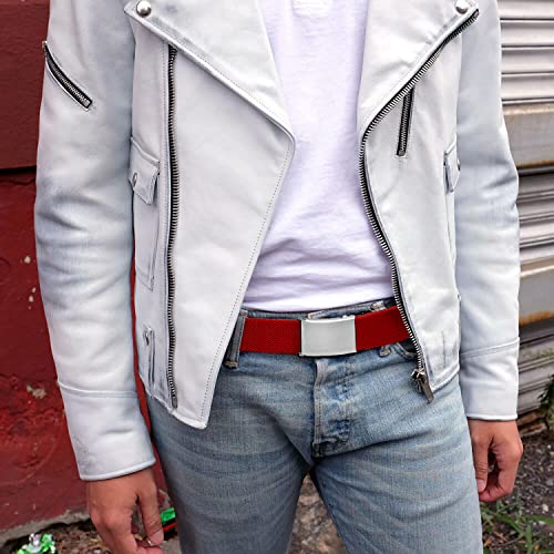 Image of Falari Canvas Web Belt Fully Adjustable Cut to Fit Golf Belt Flip Top Buckle
