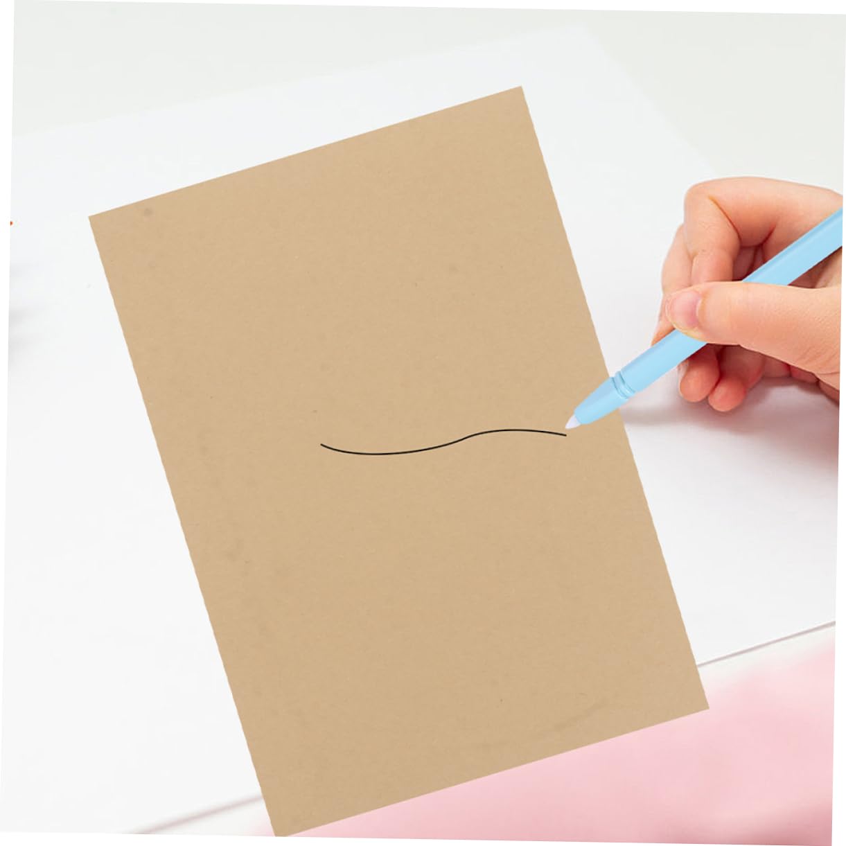 Tofficu Vielseitiges Schreibpapier Vintage Briefpapier aus Braunem Kraftpapier 100 Blatt A4 160g/m² Elegantes Retro Papier für Briefeschreiben und Basteln