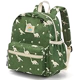 STEAMEDBUN Corduroy Toddler Backpack for Boys 2-4: Kids backpack for Boys Girls - 12 inch Preschool Kindergarten Backpacks - Dinosaur