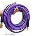 SYXQT Hybrid Air Hose(PVC) 1/4-Inch x 50FT，Air Compressor Hose 300 PSI Heavy Duty, Kink Resistant, All-Weather Flexibility with 1/4-Inch Industrial Air Fittings and Bend Restrictors,Purple