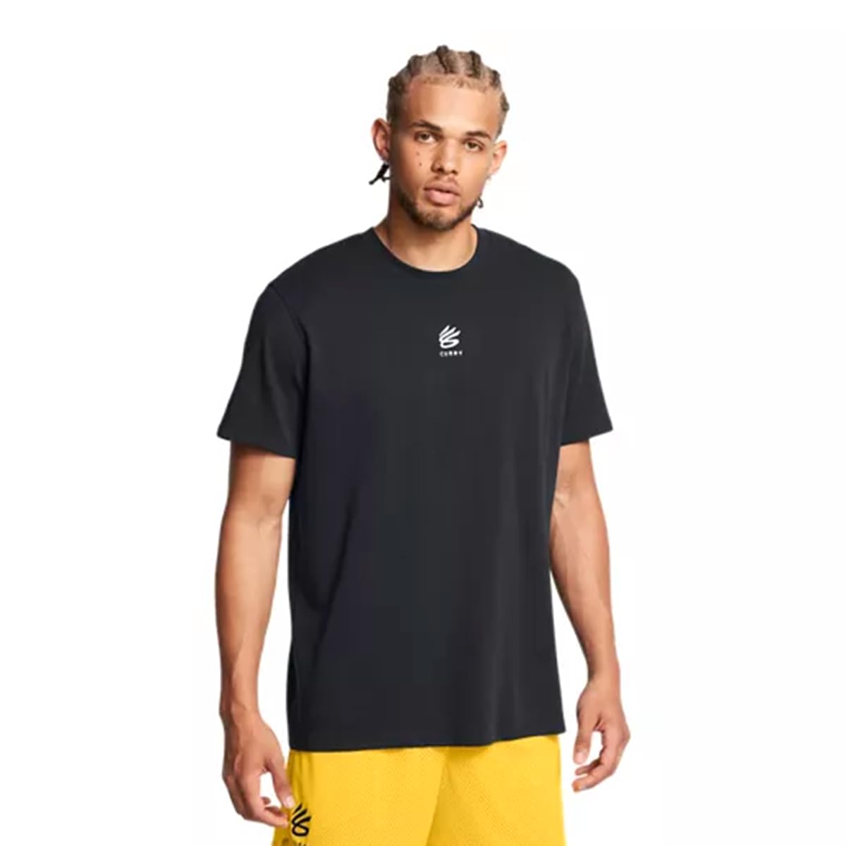 Under Armour Men's Curry Logo Heavyweight T-Shirt - Black/White - XL