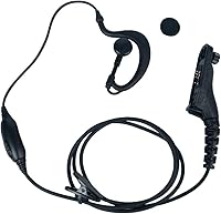 Vista 1 de Caroo XPR 7550e Auricular para Motorola, G Shape Headset y Mic para Motorola APX6000 APX8000 APX900 XPR6350 XPR6550 XPR6580 XPR7350 7350e XPR7380