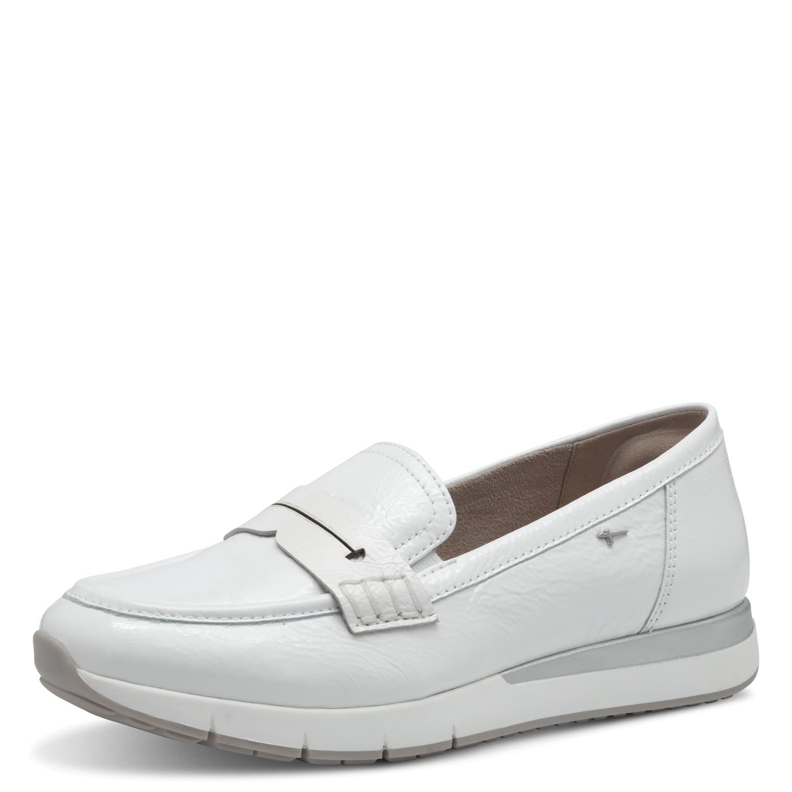 Tamaris Comfort Women’s Slippers Elegant Comfortable, White Patent, 6 UK