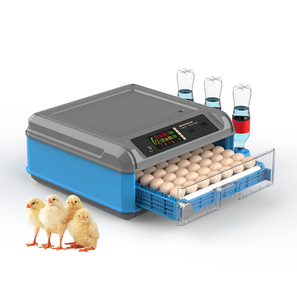 Incubators for Hatching Eggs - 24 Egg Incubator with Automatic Egg Turning and Humidity Control, Automatic Water Adding, Egg Candler
