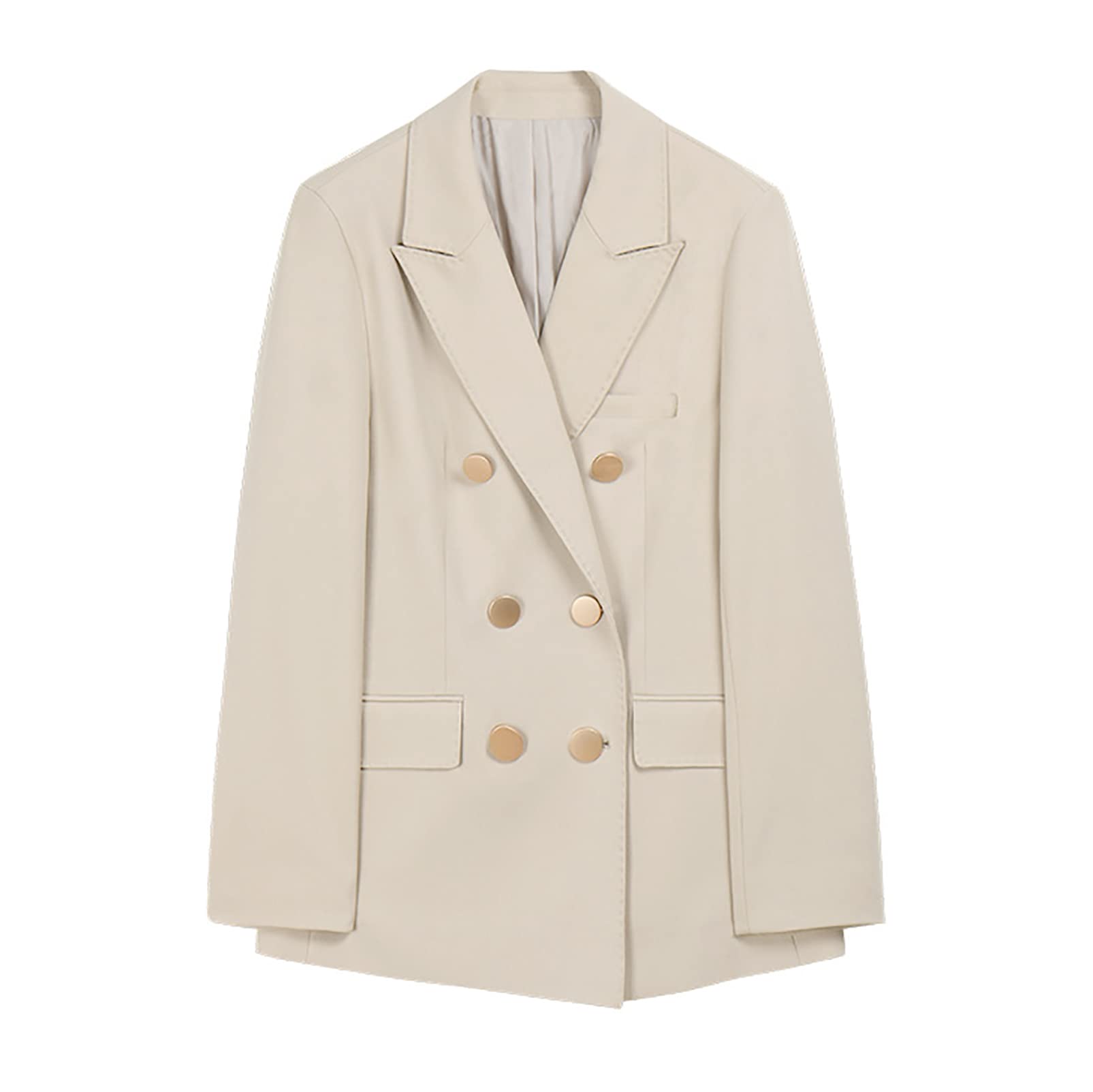 CUTTE Damen Formale Blazer Jacke Büro Business Arbeitsjacke Umlegekragen Blazer Slim Fit Lady Zweireiher Anzug Arbeitskleidung