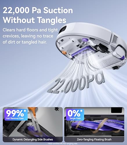 NARWAL Flow Robot Vacuum and Mop Combo, FlowWash Real-Time Self-Cleaning Track Mop, 22,000 Pa Suction, Dual-Camera AI Obstacle Avoidance, Carpet & Edge Cleaning, Self-Emptying Robot Vacuum - Image 6