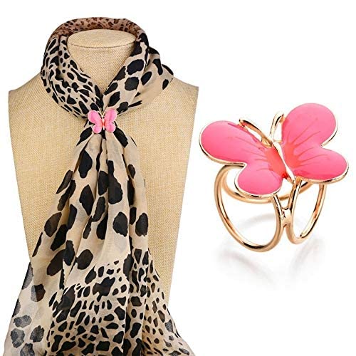 Boucle de foulard en soie à trois anneaux pour femme - Accessoire d'écharpe carrée