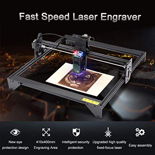20W laser engraving machine, laser cutter cnc machine kits, precision engraving cutting, Desktop Laser Engraver 5000mW, USB connection, with laser protective cover, 41x40cm Large Engraving Area