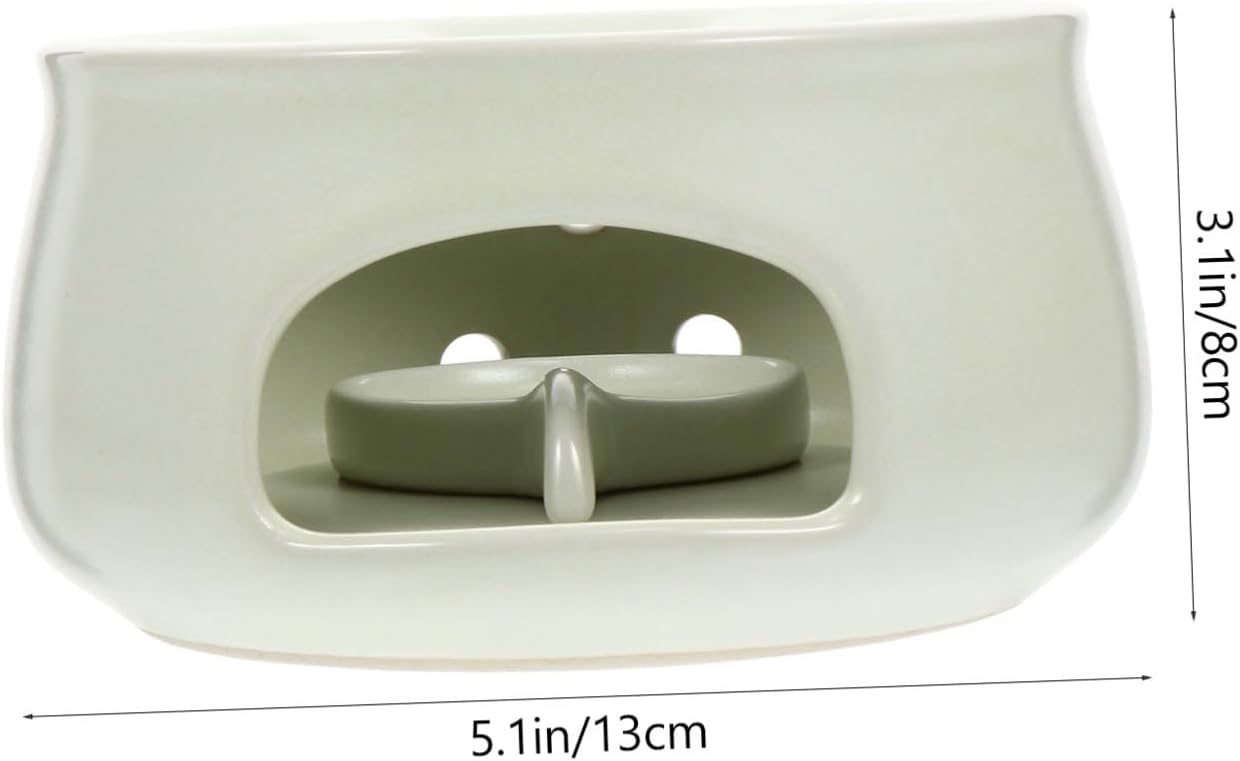 Ceramic Teapot Warmer Base Teapot Heater with Candle Holder for Home Office Tea House Shop Heat Retain Stove for Milk Tea Soup and Warm Drinks
