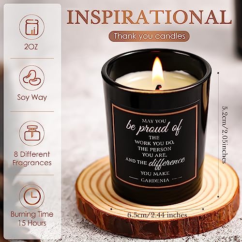 MTLEE 16 Pcs Scented Candles Gift Set Inspirational Candles for Home Scented in Bulk Strong Fragrance Soy Wax Aromatherapy Jar Candle Set for Women Bath Body Works Coworker (Inspirational,Black)