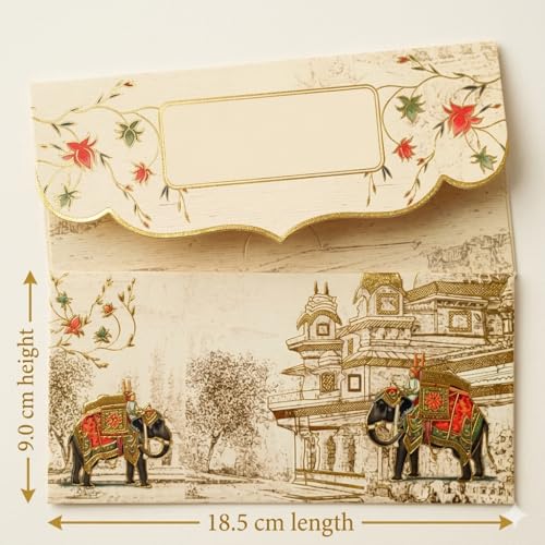 Image of Pack of 50 Colourful Designer Shagun Lifafa /Money Gift Envelope Digitally Printed for Gifting Money on Wedding, Birthday & Any Other Occasion D-029