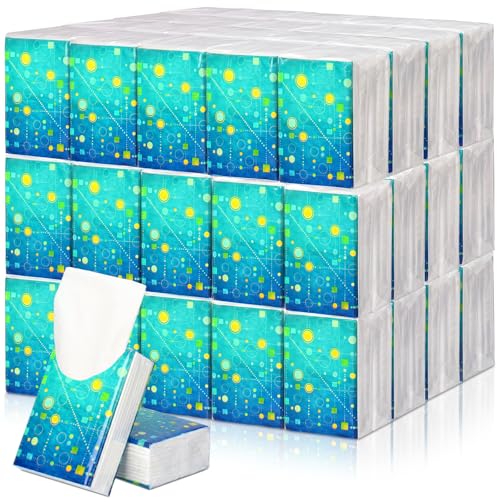 Image of Therwen 100 Pack Pocket Tissues Travel Bulk 1000 Sheet, Artsy
