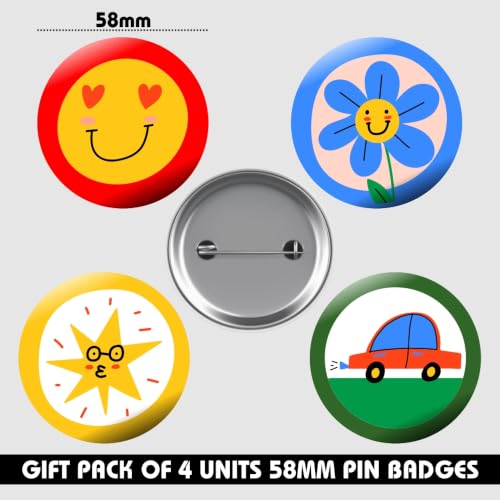 Image of Motivational Pins Badges 58mm Size | Round Button Badges | Inspirational Quotes | Return Gift | Event Badges | Kids Badges | Women brooches | Perfect for Backpacks