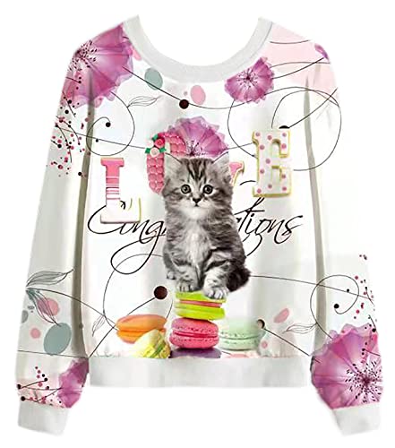 Mädchen Langarm T-Shirt - Weich & Atmungsaktiv Mit Lustigen Prints