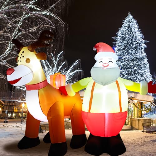 Christmas Outdoor Decorations,Inflatable Christmas Yard Decorations,Blow Up for Outdoor, Gift for Yard