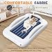 Abdtech Inflatable Toddler Travel Bed - Portable Toddler Kids Travel Bed with Safety Sides Complete Kids Air Mattress Set with High-Speed Pump, Ideal for Vacation Camping and Sleepover (60 Inches)