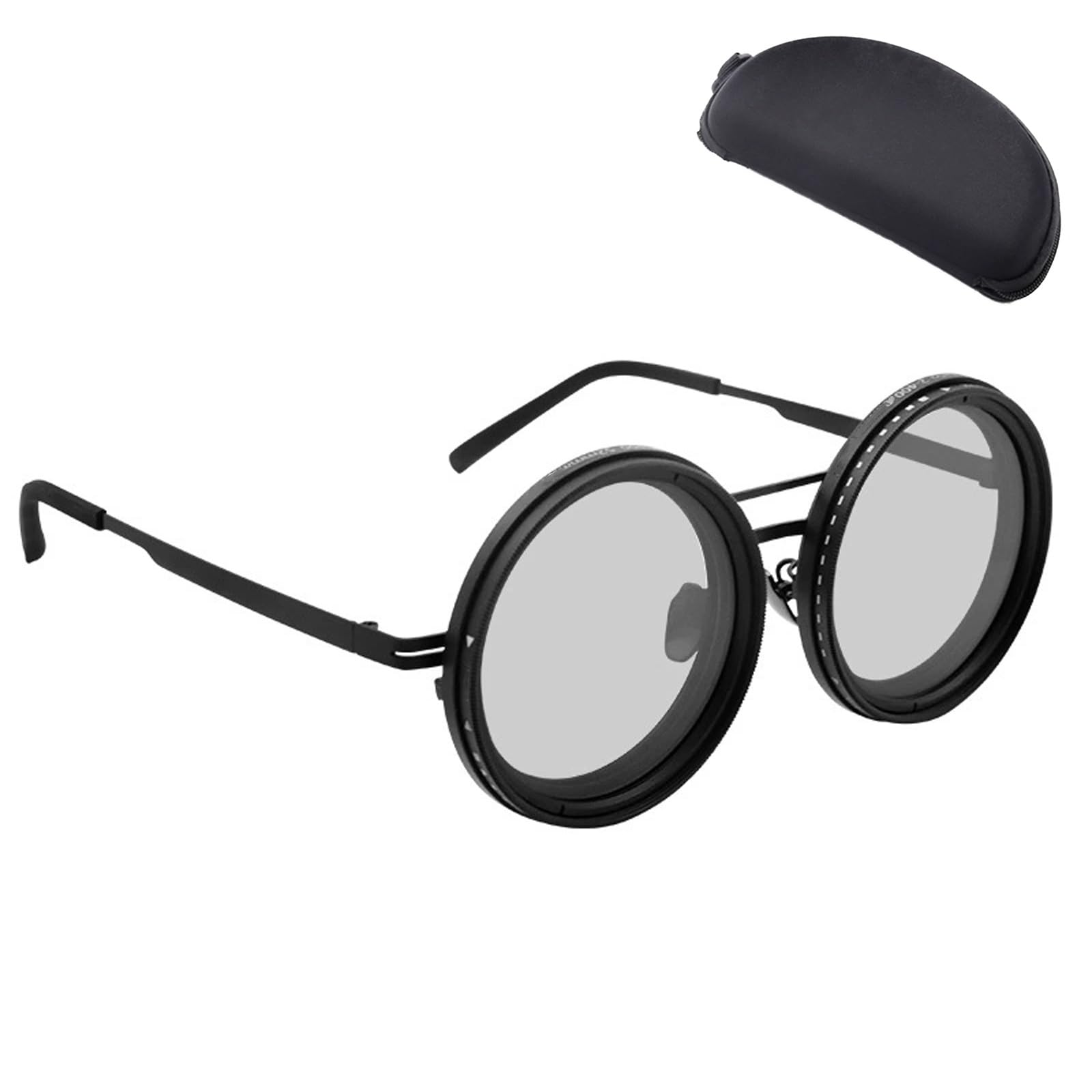 Adjustable Sunglasses，Adjustable Polarized Sunglasses，1 To 9 Rounded Polarized Glasses With Nd Filter Lenses