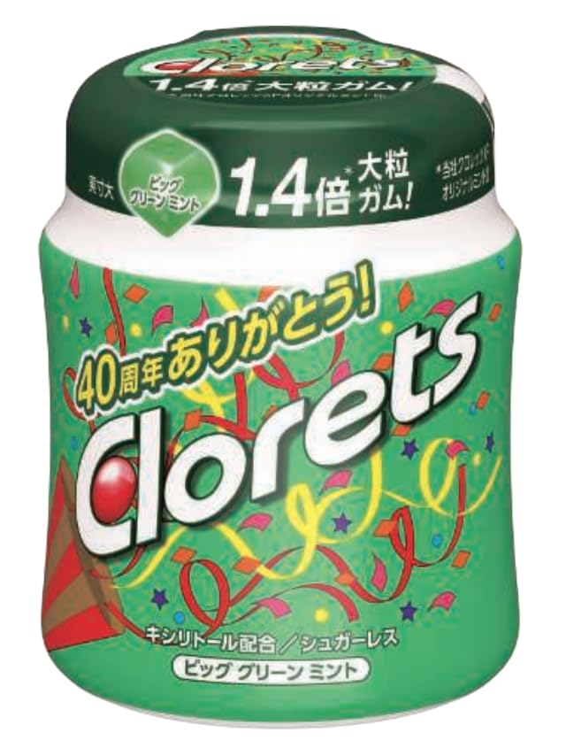 Amazon | クロレッツ ビッグ グリーンミント 112gボトル×6 40周年