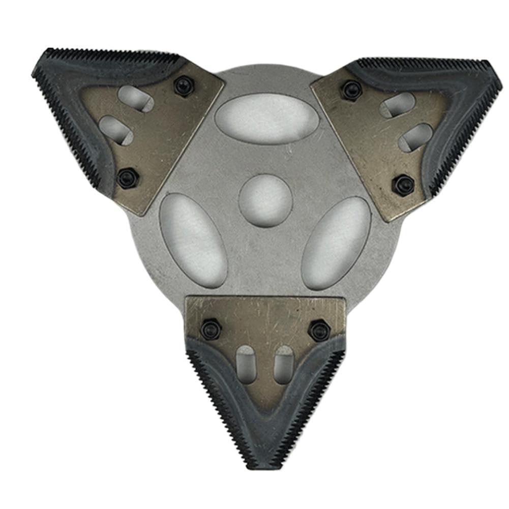 Cortacésped dentado Triangular de Acero al Carbono de 3 Dientes para cortacésped de Carrete Manual