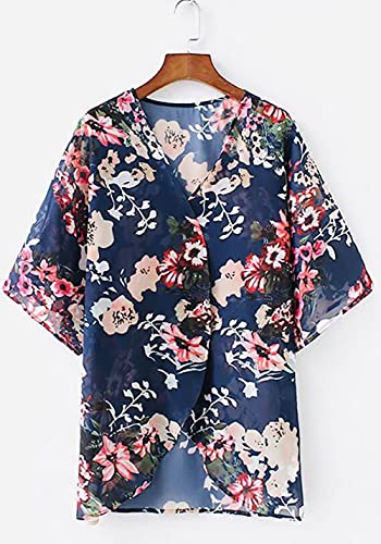 Womens Cover Ups Chiffon Floral Print Kimono Loose Shawl Cardigan Boho Summer Casual Blouse Top Sexy Beach Swimwear4