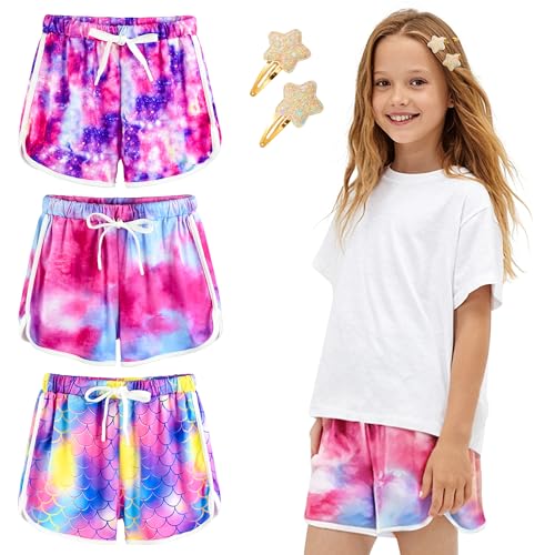 Short de sport fille anti-irritation avec taille élastique confortable 5-14 ans