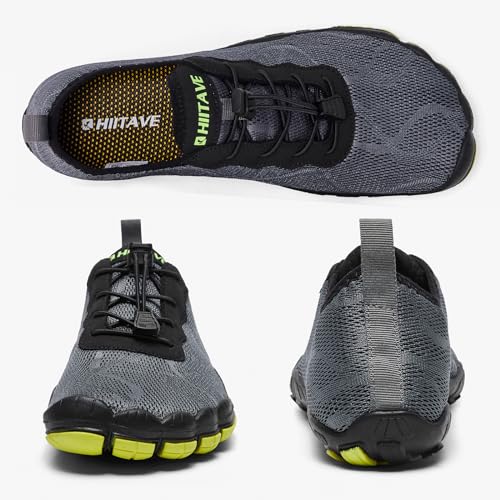Image of HIITAVE Men Barefoot Water Shoes Beach Aqua Socks Quick Dry for Outdoor Sport Hiking Swiming Surfing