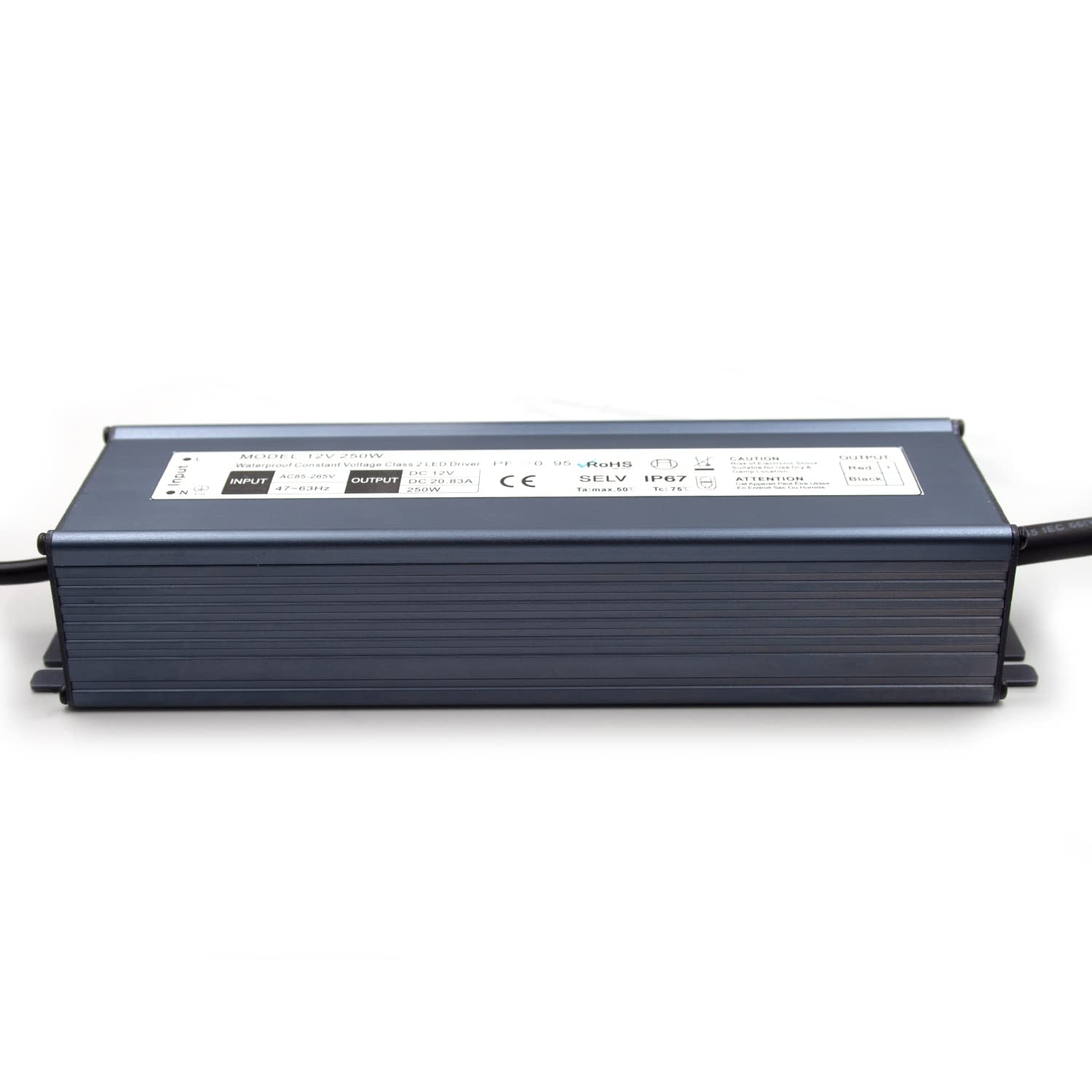 150W Waterproof LED Driver Power Supply - IP67, 85-265V AC To 12V DC, 12.5A Output For Outdoor Lights