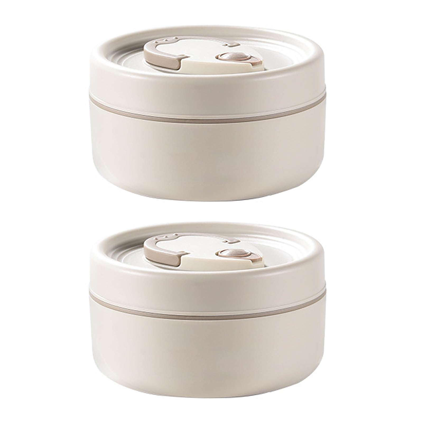 Lonchera térmica de acero inoxidable Rengue de 18 Oz con cuchara color beige para comida caliente